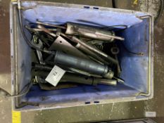 Plastic Box with Contents to Include Grease Guns Etc - Please Note this Lot is Located at V & L