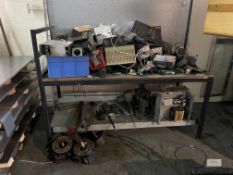 Welded Mild Steel Work Bench with Contents As Shown - Please Note this Lot is Located at V & L