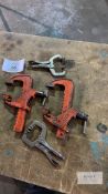 2: Carver Rack Clamps & 2: Vise Grip 5SP C Clamps - Please Note this Lot is Located at V & L