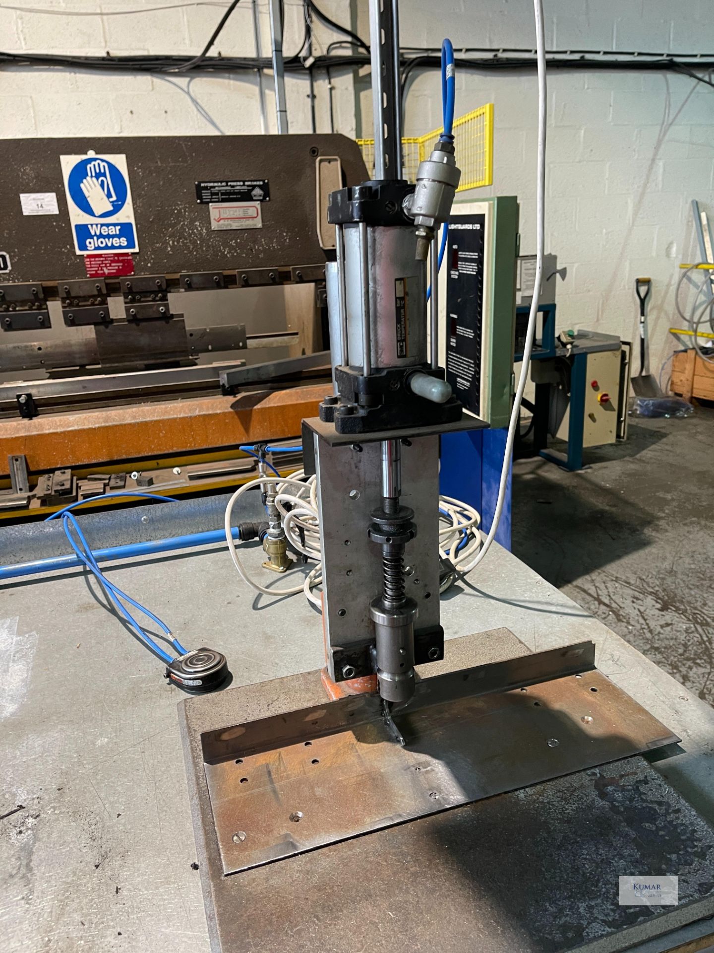 Test Rig Table Comprising - Square Tube Metal Framed Welded Mild Steel Work Bench Fitted with - Image 3 of 16