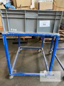 Allibert 87L Grey PE Stacking Container, Internal Depth - 235mm x W- 600mm x L 800mm with Mobile