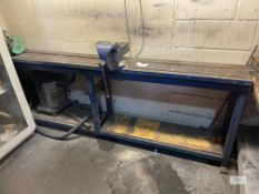 Welded Mild Steel T Slot Work Bench with Measurement Scale and Record No.6 Vice and Double Ended