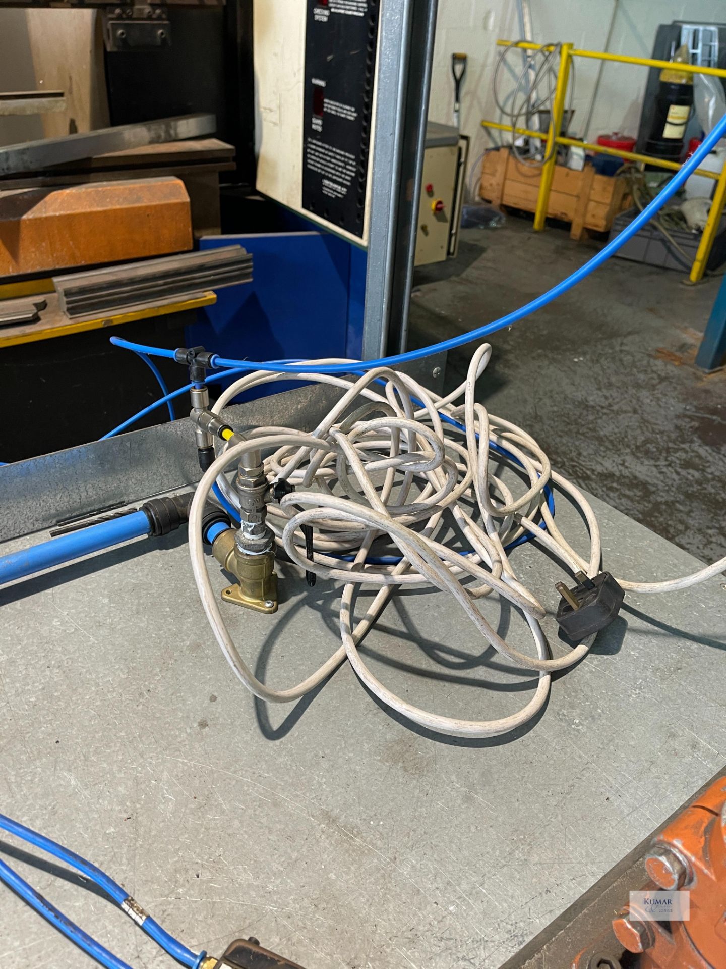 Test Rig Table Comprising - Square Tube Metal Framed Welded Mild Steel Work Bench Fitted with - Image 7 of 16