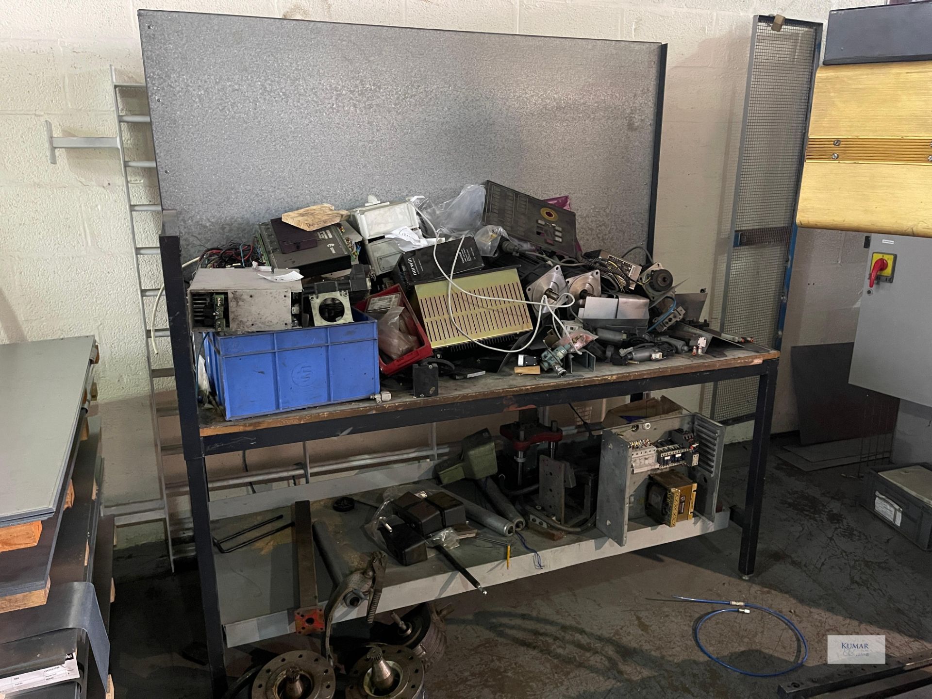 Welded Mild Steel Work Bench with Contents As Shown - Please Note this Lot is Located at V & L - Image 9 of 9