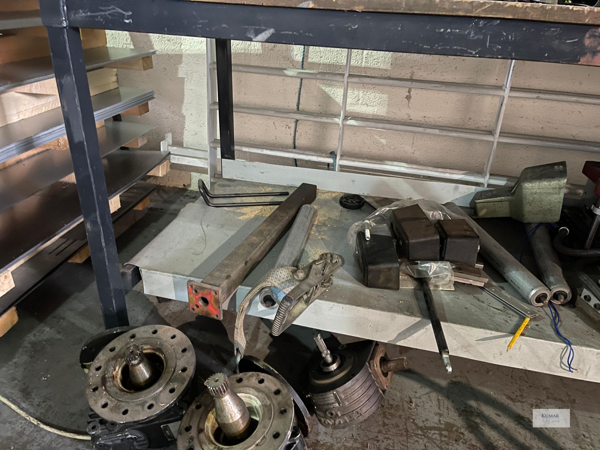 Welded Mild Steel Work Bench with Contents As Shown - Please Note this Lot is Located at V & L - Image 6 of 9