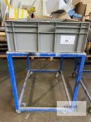 Allibert 87L Grey PE Stacking Container, Internal Depth - 235mm x W- 600mm x L 800mm with Mobile