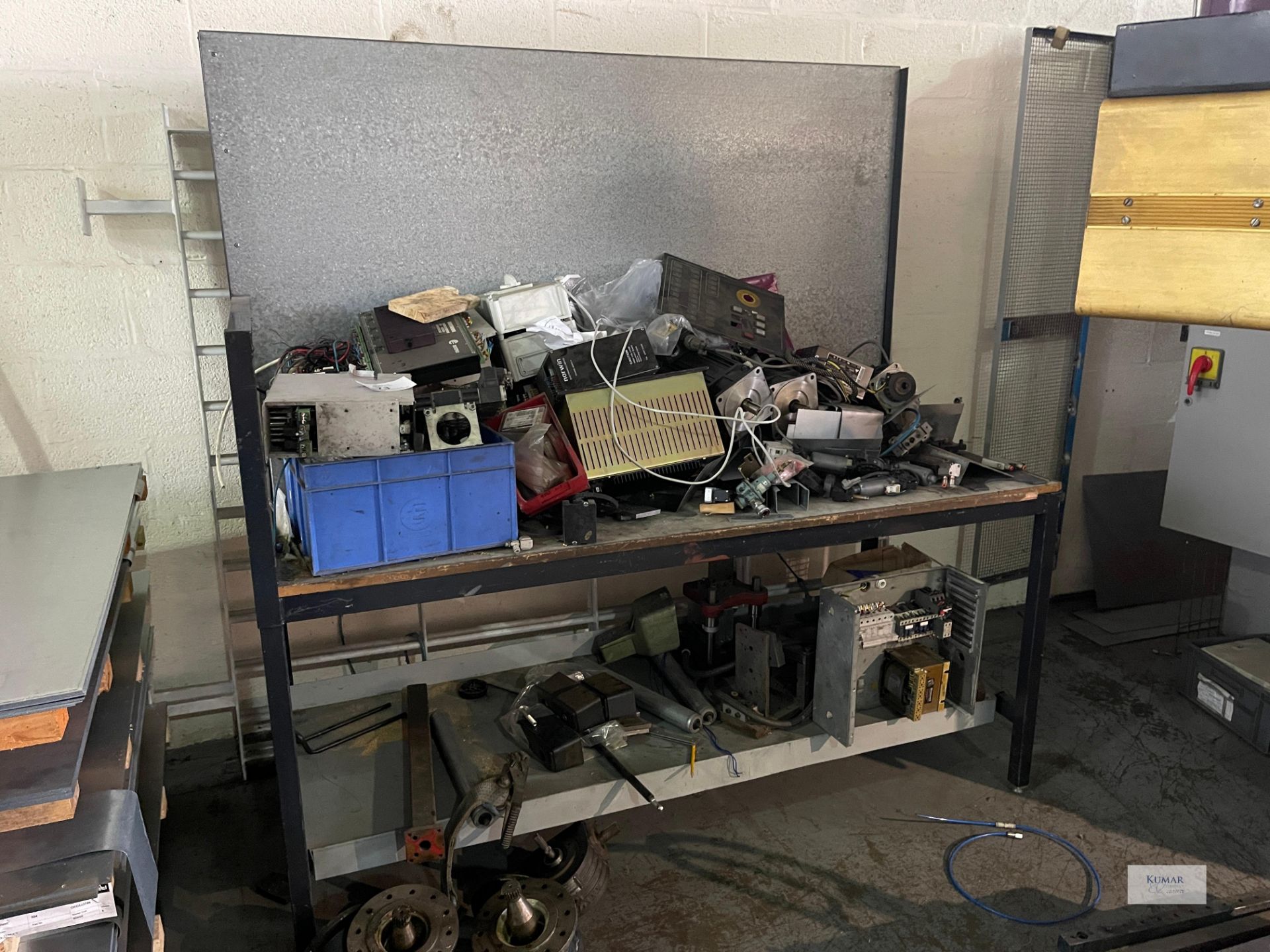 Welded Mild Steel Work Bench with Contents As Shown - Please Note this Lot is Located at V & L - Image 8 of 9