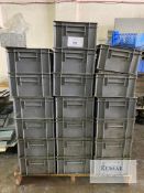 Circa 32: Grey PE Stacking Container, Internal Depth - 175mm x W- 285mm x L 400mm - RRP Each Box £
