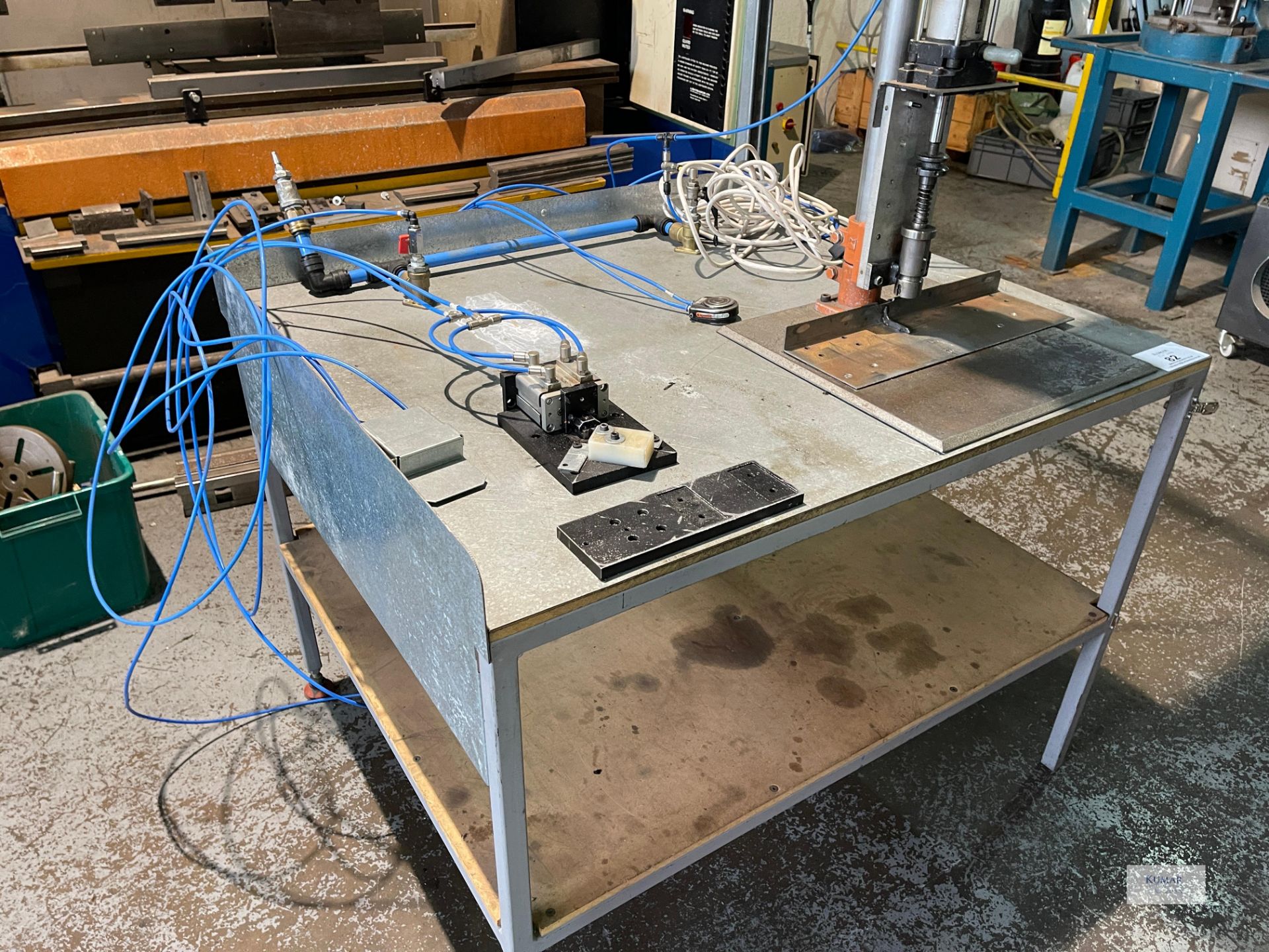 Test Rig Table Comprising - Square Tube Metal Framed Welded Mild Steel Work Bench Fitted with - Image 13 of 16
