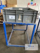 Allibert 87L Grey PE Stacking Container, Internal Depth - 235mm x W- 600mm x L 800mm with Mobile