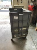 4: Allibert 87L Grey PE Stacking Container, Internal Depth - 235mm x W- 600mm x L 800mm with