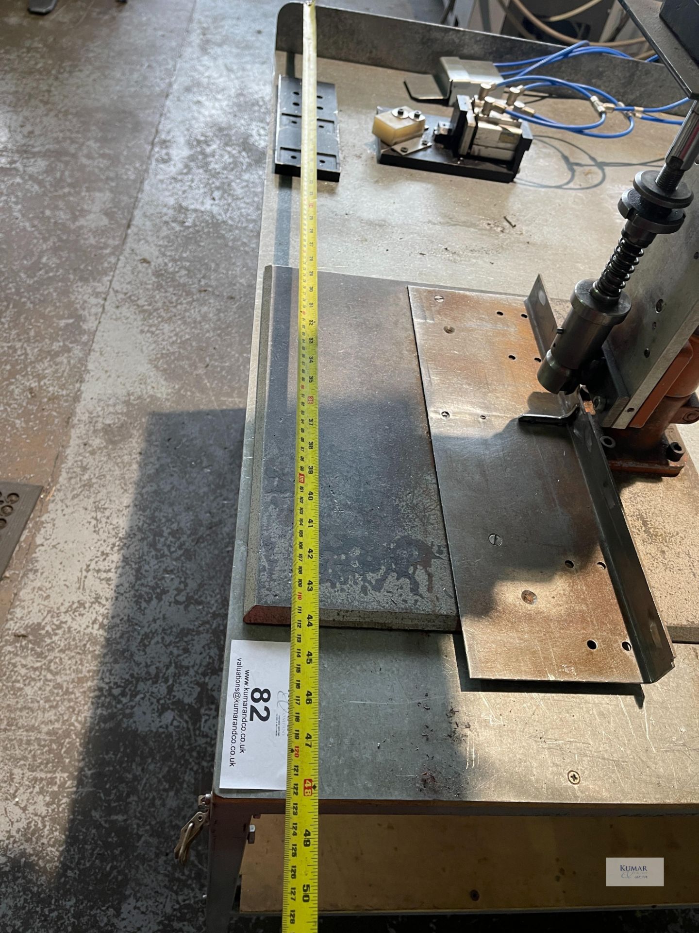 Test Rig Table Comprising - Square Tube Metal Framed Welded Mild Steel Work Bench Fitted with - Image 9 of 16