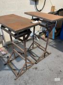 2: Various Welded Mild Steel Extending Tables, Dimensions - L - 0.79m x W - 0.44m - Please Note this