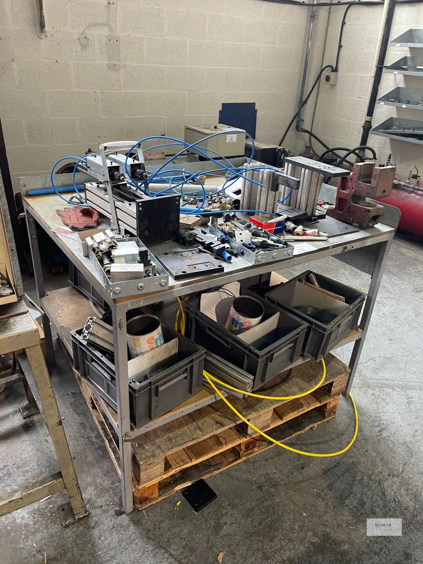 Test Rig Table Comprising - Square Tube Metal Framed Welded Mild Steel Work Bench Fitted with - Image 12 of 12