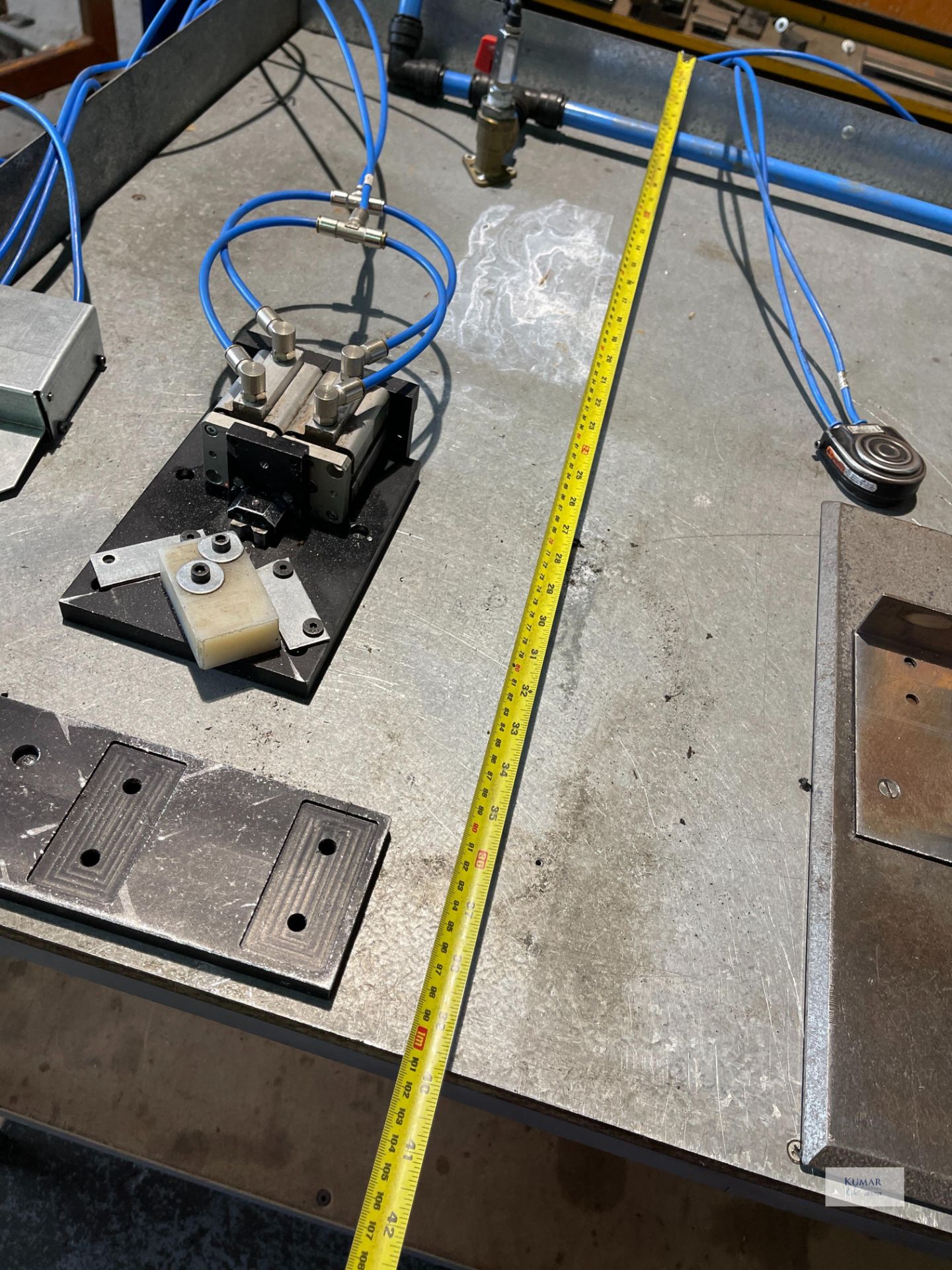 Test Rig Table Comprising - Square Tube Metal Framed Welded Mild Steel Work Bench Fitted with - Image 14 of 16