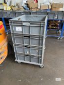 4: Allibert 87L Grey PE Stacking Container, Internal Depth - 235mm x W- 600mm x L 800mm with