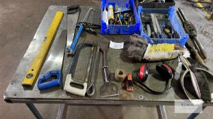 Quantity of Tooling, Saws, Chisels, Files As Shown - Please Note this Lot is Located at V & L Metals