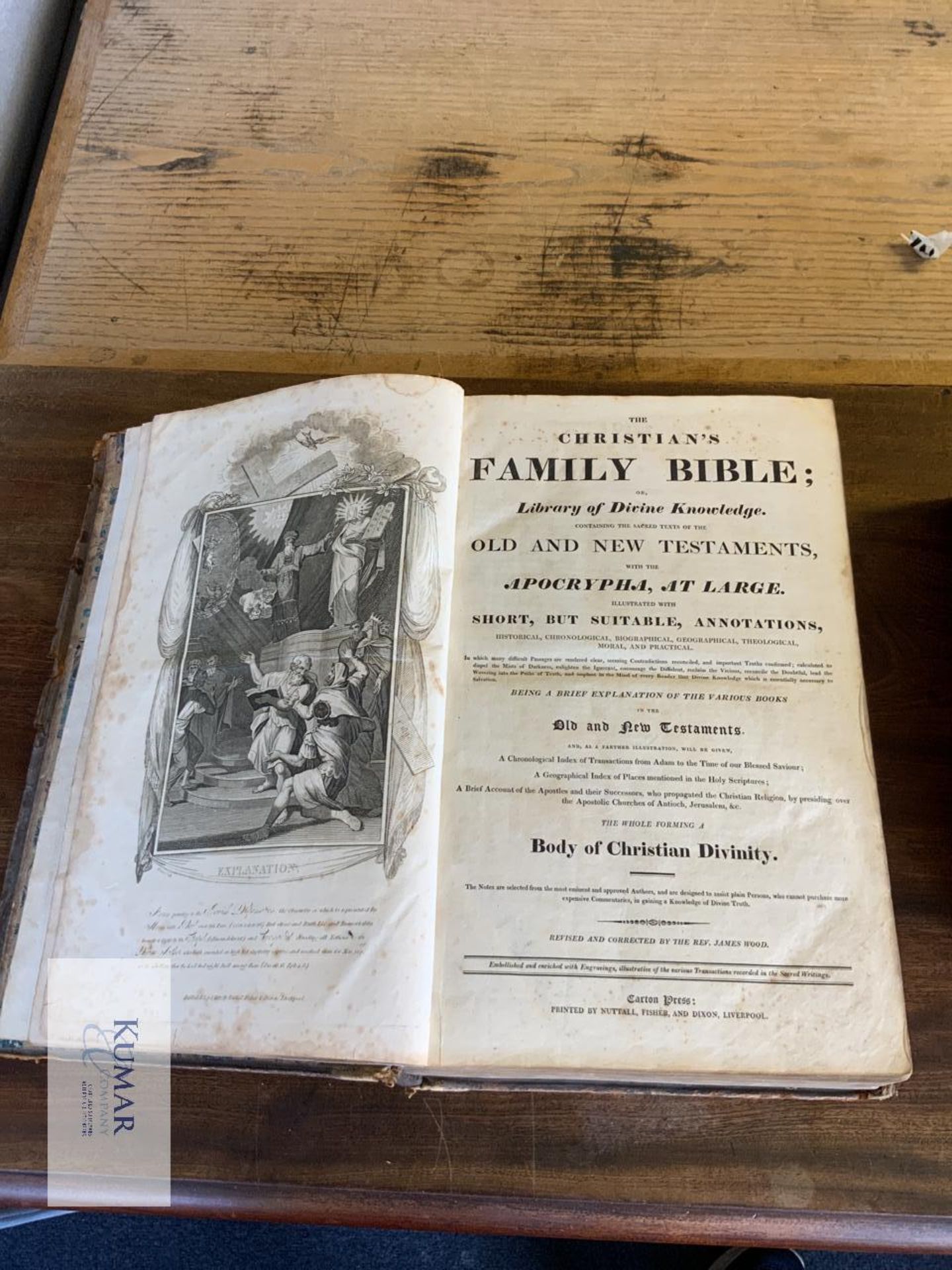 3: Vintage Books as Described - 1882 The Christians Family Old & New TestamentsHoly Bible with the - Image 8 of 18