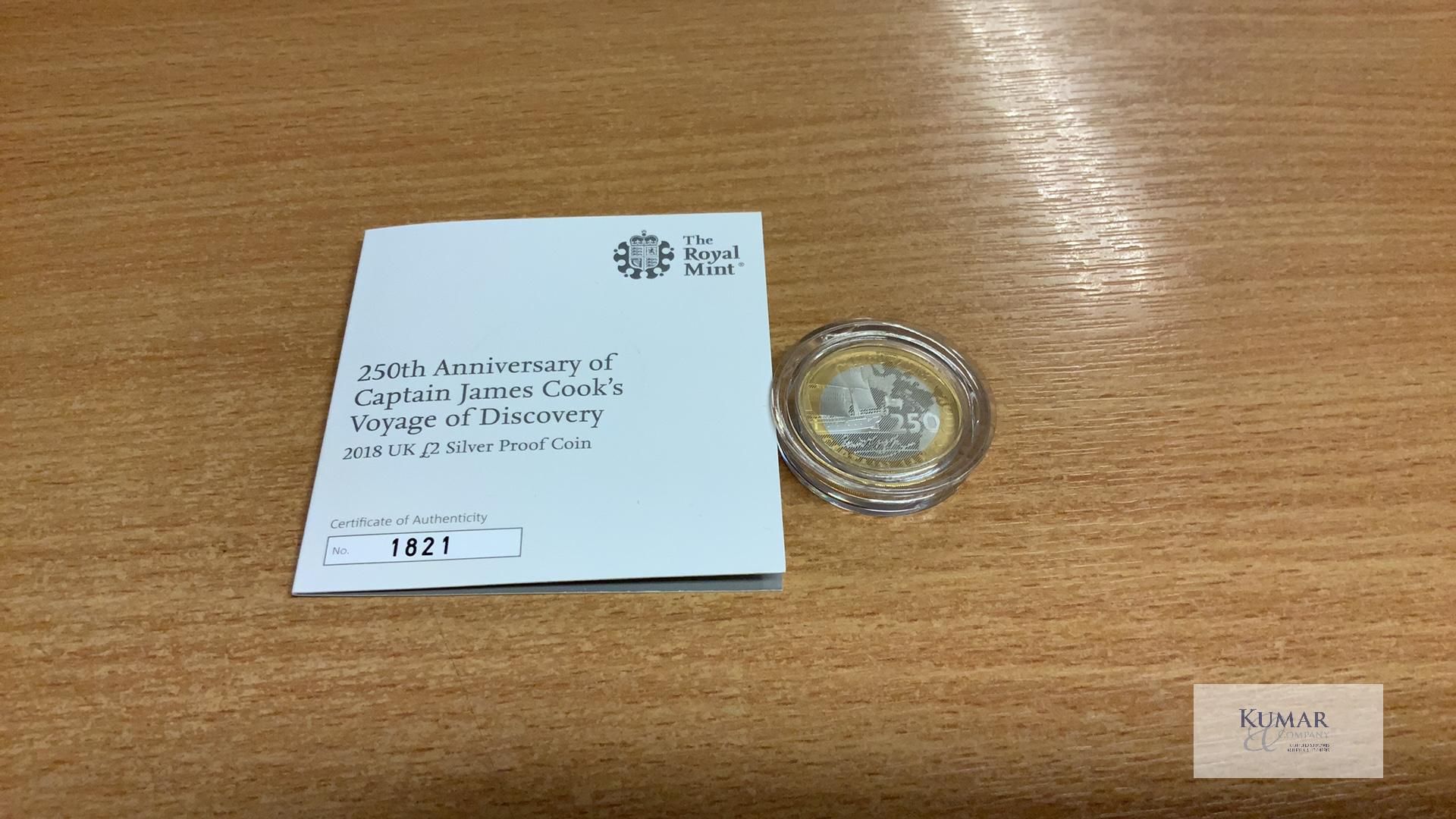 The Royal Mint Coin- Voyage of Discovery - Coin II - 1768 250th Anniversary of Captain James Cooks - Image 3 of 4