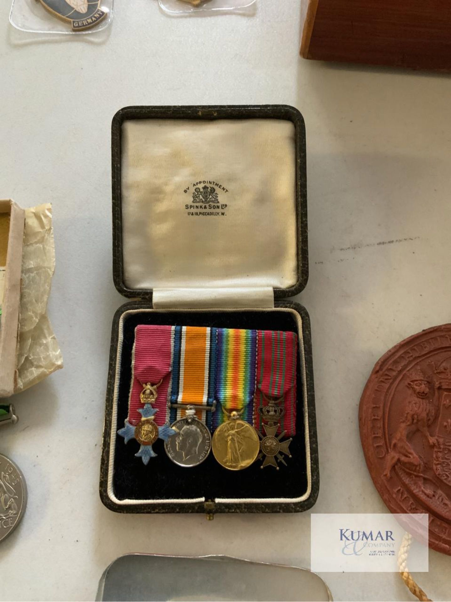 Mixed Lot of Service & Military Medals, Medal Year Book, Vintage Buttons, Wooden Jewellery Box - Image 10 of 19