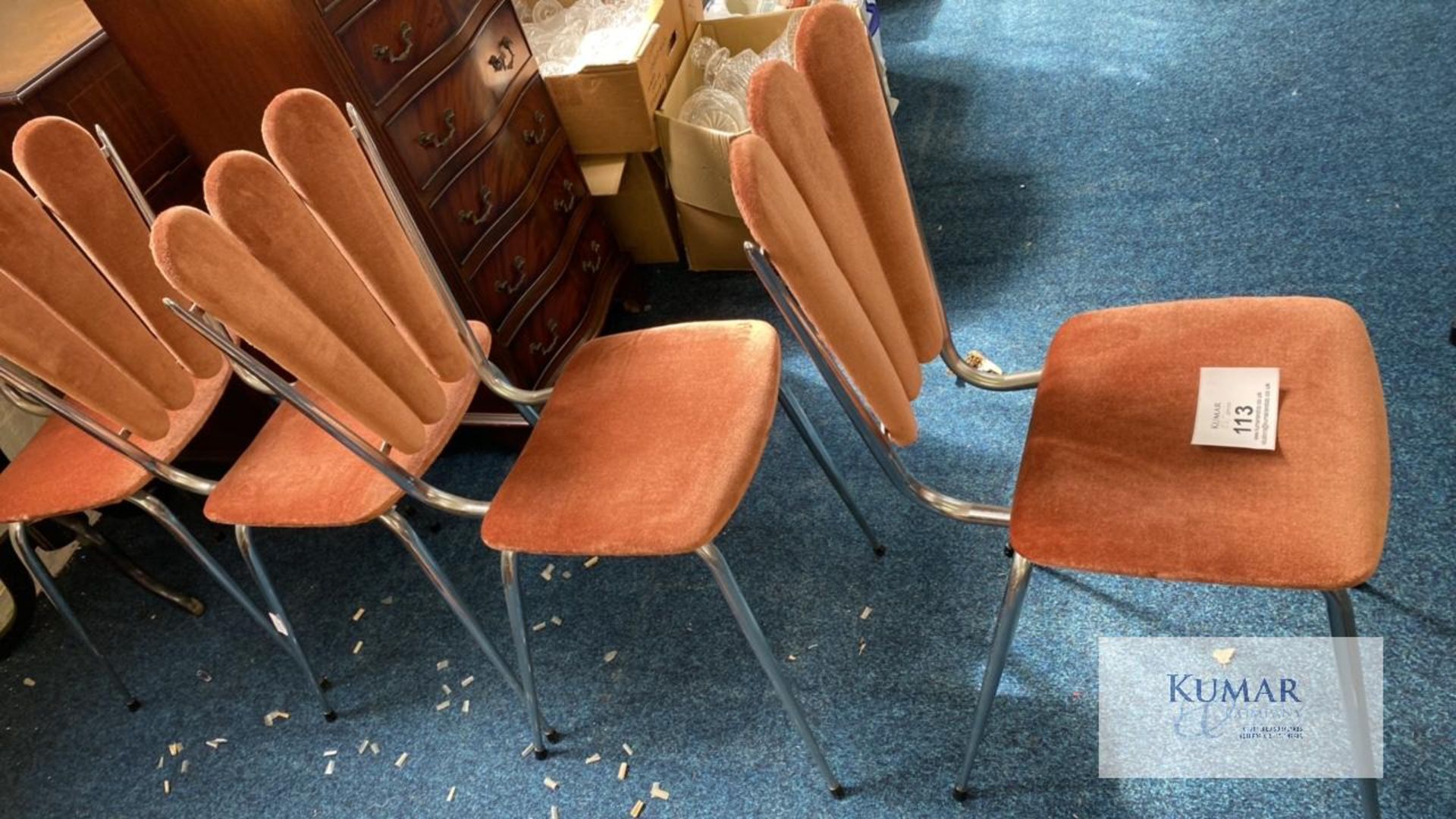 4 Retro Dining Chairs - Image 3 of 4