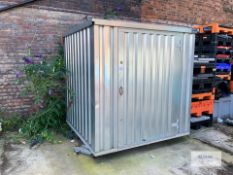 Galvanised Outdoor Storage Shed with Twin Locks - Easily Dismantled 2m 2.1m - New Cost £1100+VAT