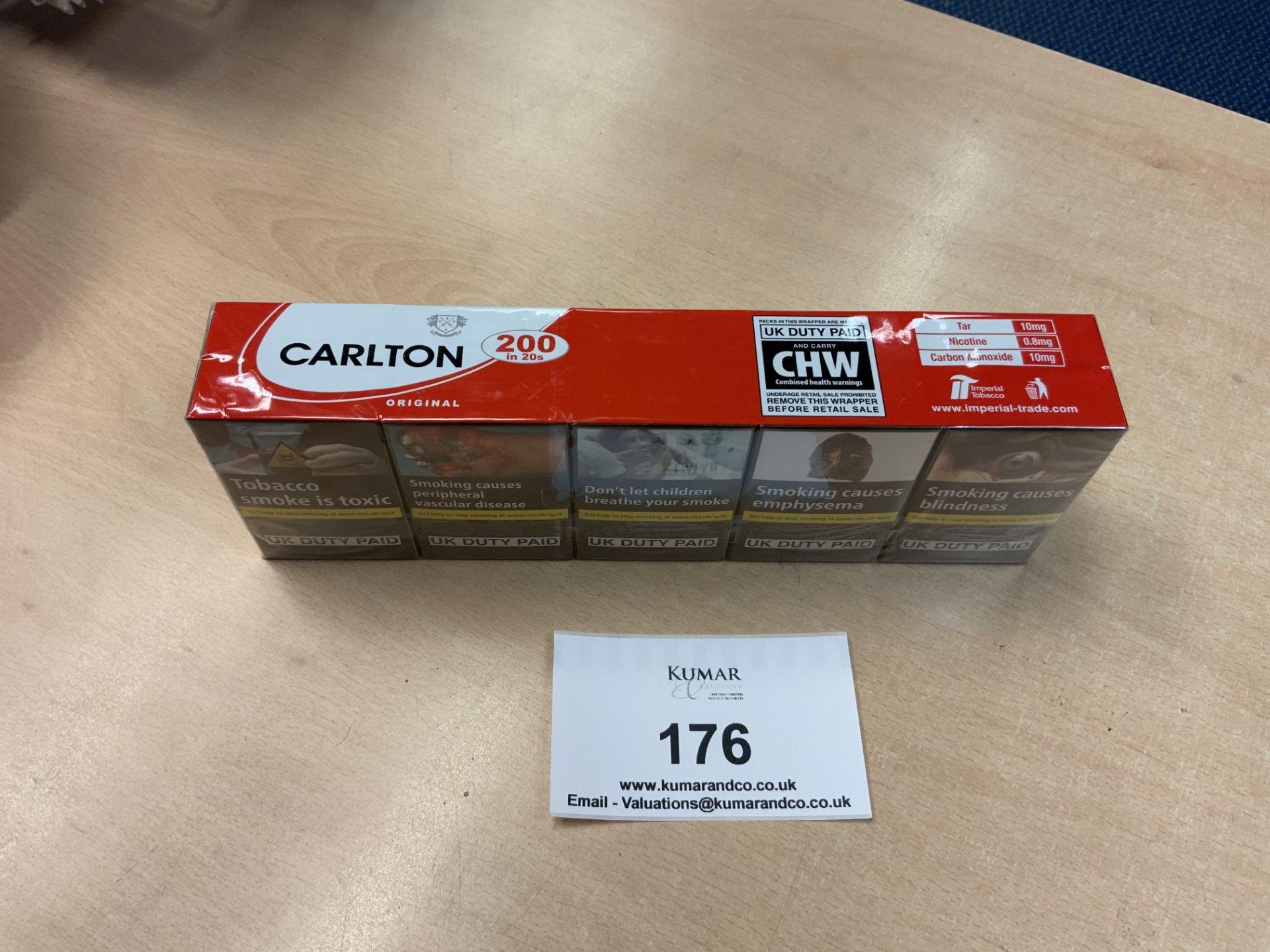 1: Outer 10 x 20 Carlton Original King Size Unopened Cigarettes - Image 2 of 3