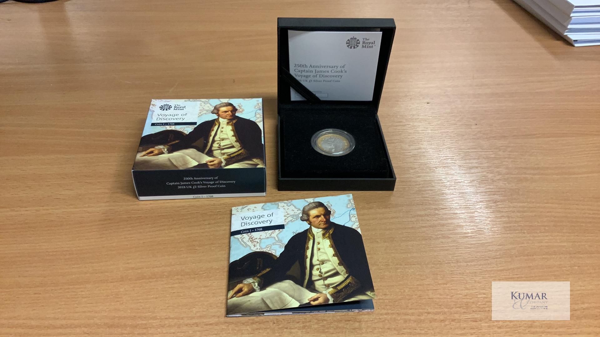 The Royal Mint Coin- Voyage of Discovery - Coin II - 1768 250th Anniversary of Captain James Cooks - Image 2 of 4