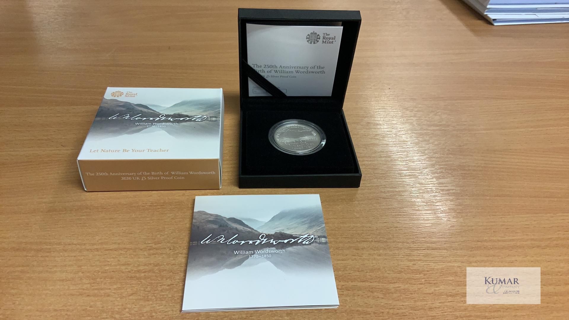 The Royal Mint Coin- William Wordsworth 1770-1850 The 250th Anniversary of the birth of William - Image 2 of 4