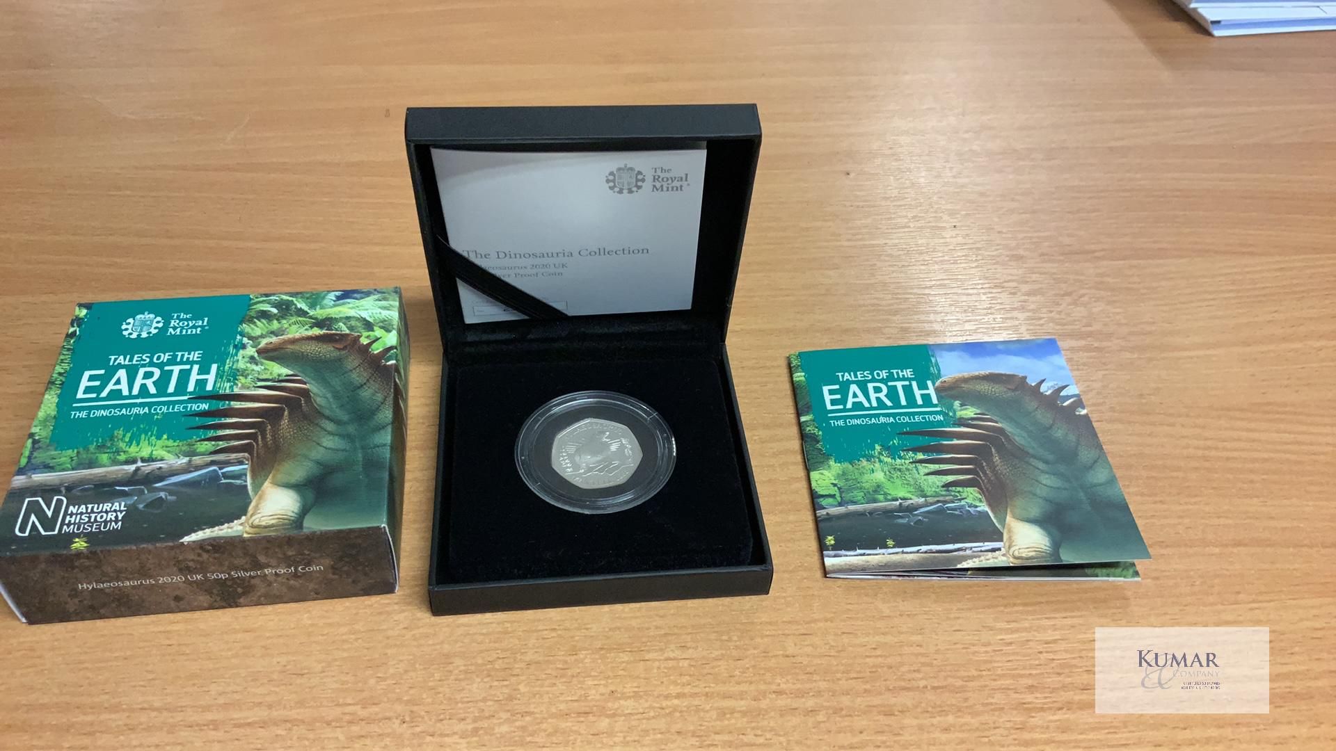 The Royal Mint Coin- Tales of the Earth - The Dinosauria Collection Hylaeosaurus 2020 UK 50p - Image 2 of 4