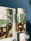 3: Grand National Horse Models with Collection Mats and wooden castle and figures<