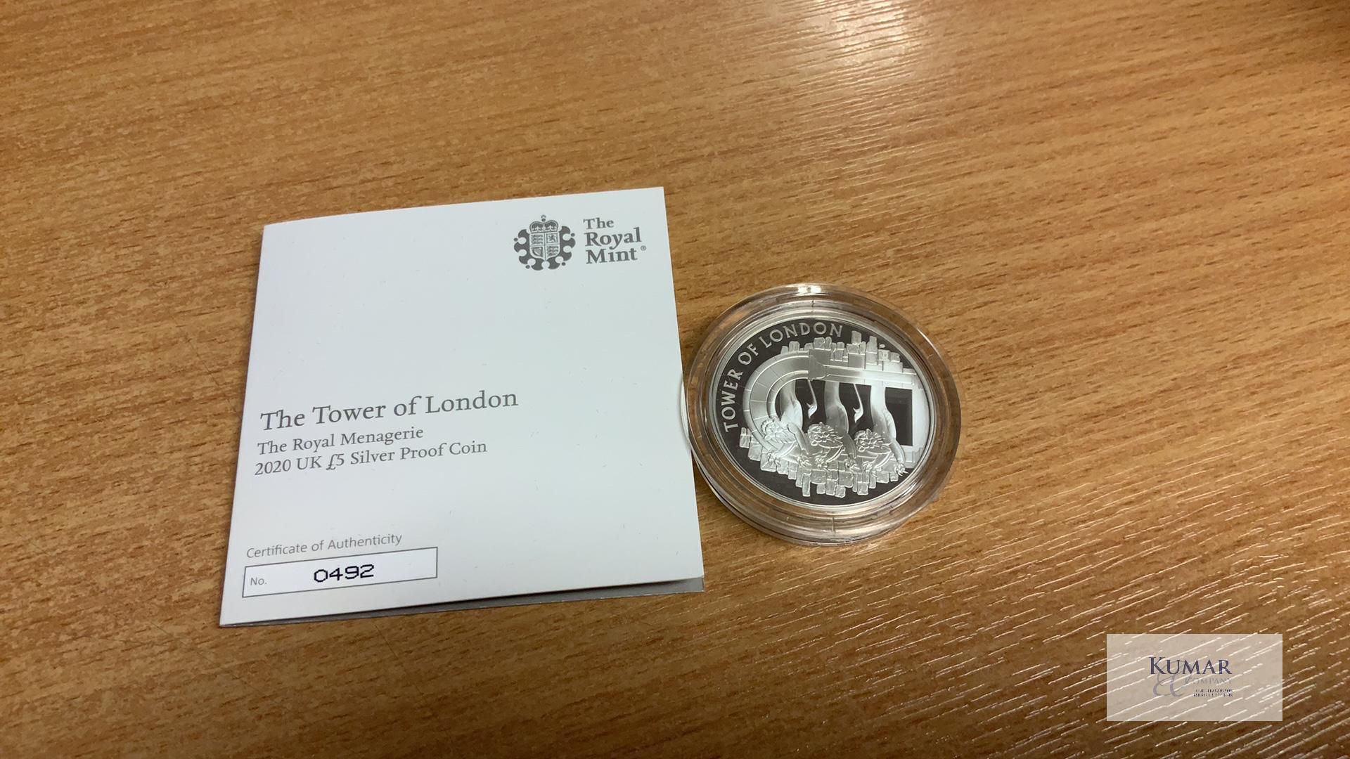 The Royal Mint Collection- The Tower of London Coin Collection. The Royal Menagerie2020 UK £5 Silver - Image 4 of 4
