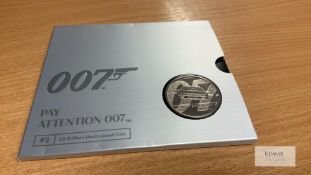 The Royal Mint Coin- 007 Pay Attention 007 2020 UK £5 Brilliant Uncirculated Coin