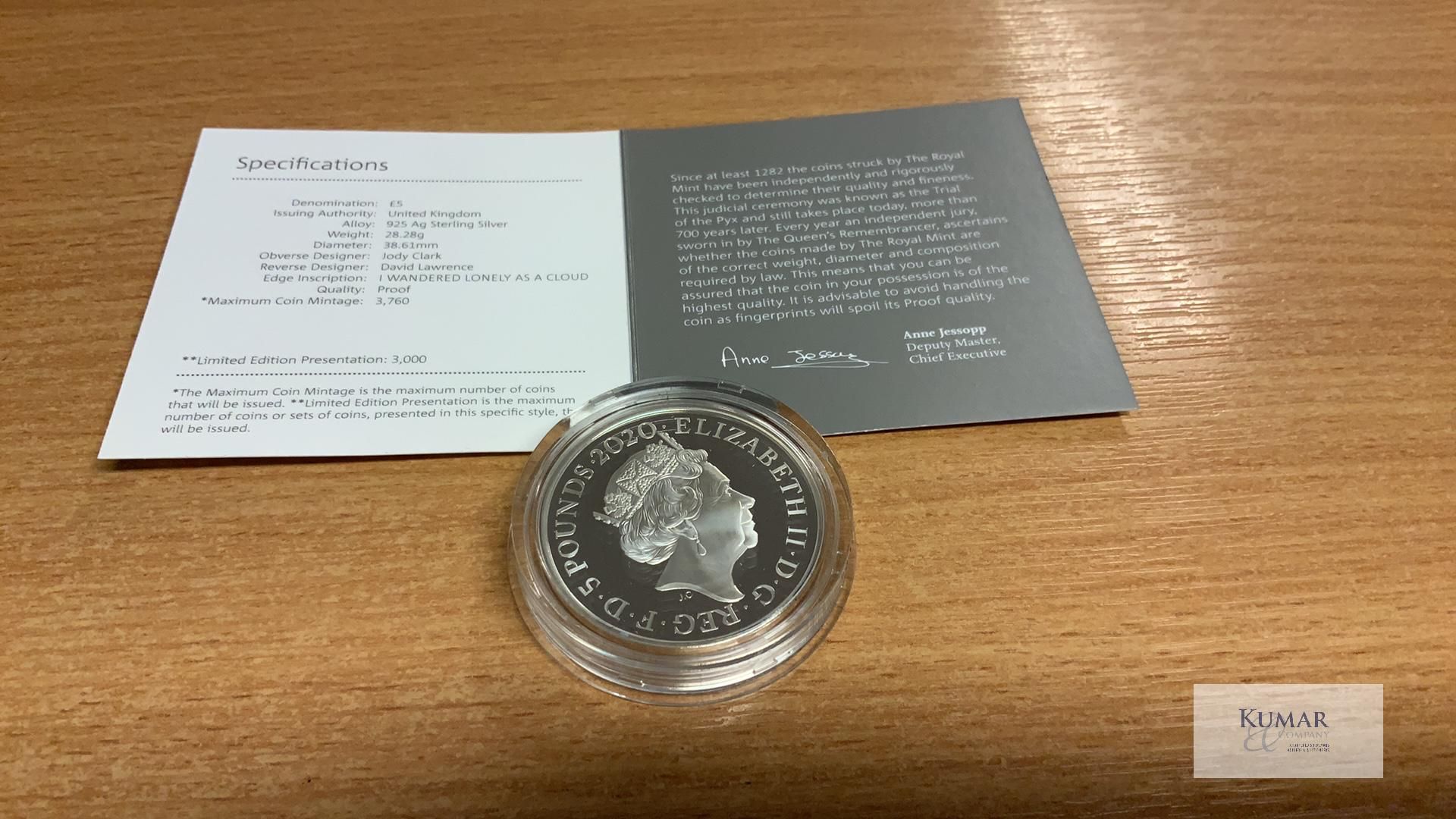 The Royal Mint Coin- William Wordsworth 1770-1850 The 250th Anniversary of the birth of William - Image 3 of 4