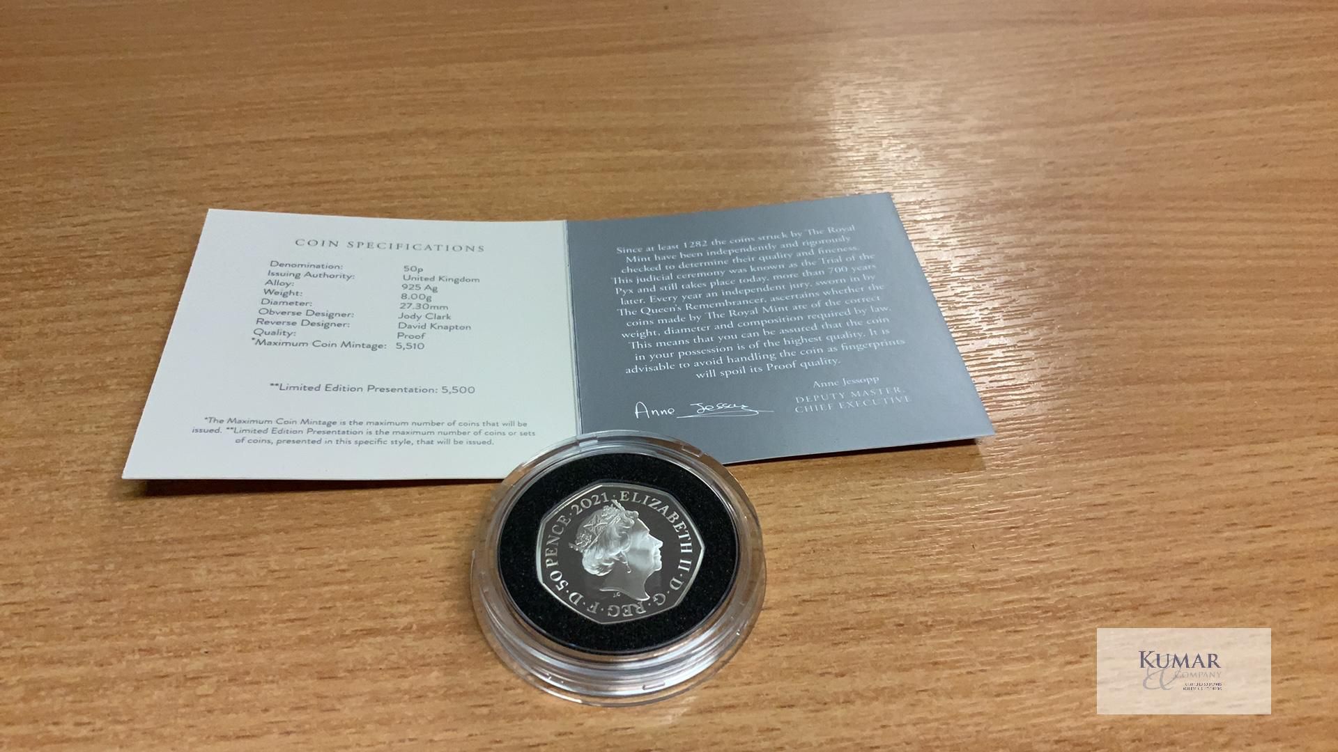 The Royal Mint Coin- Team GB Tokyo 2020 Olympics Held in 2021 2021 UK 50p Silver Proof Coin - Bild 4 aus 4