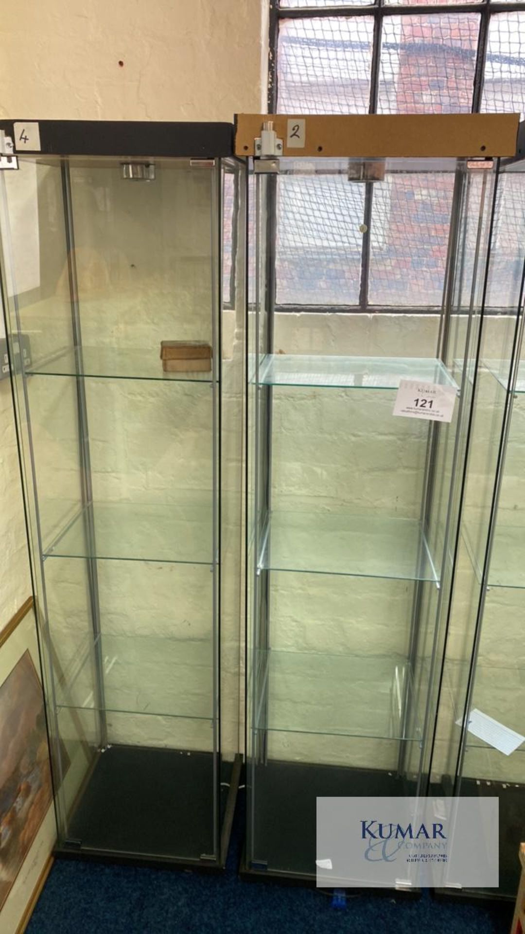 3 Glass Storage Cabinets - Image 2 of 4