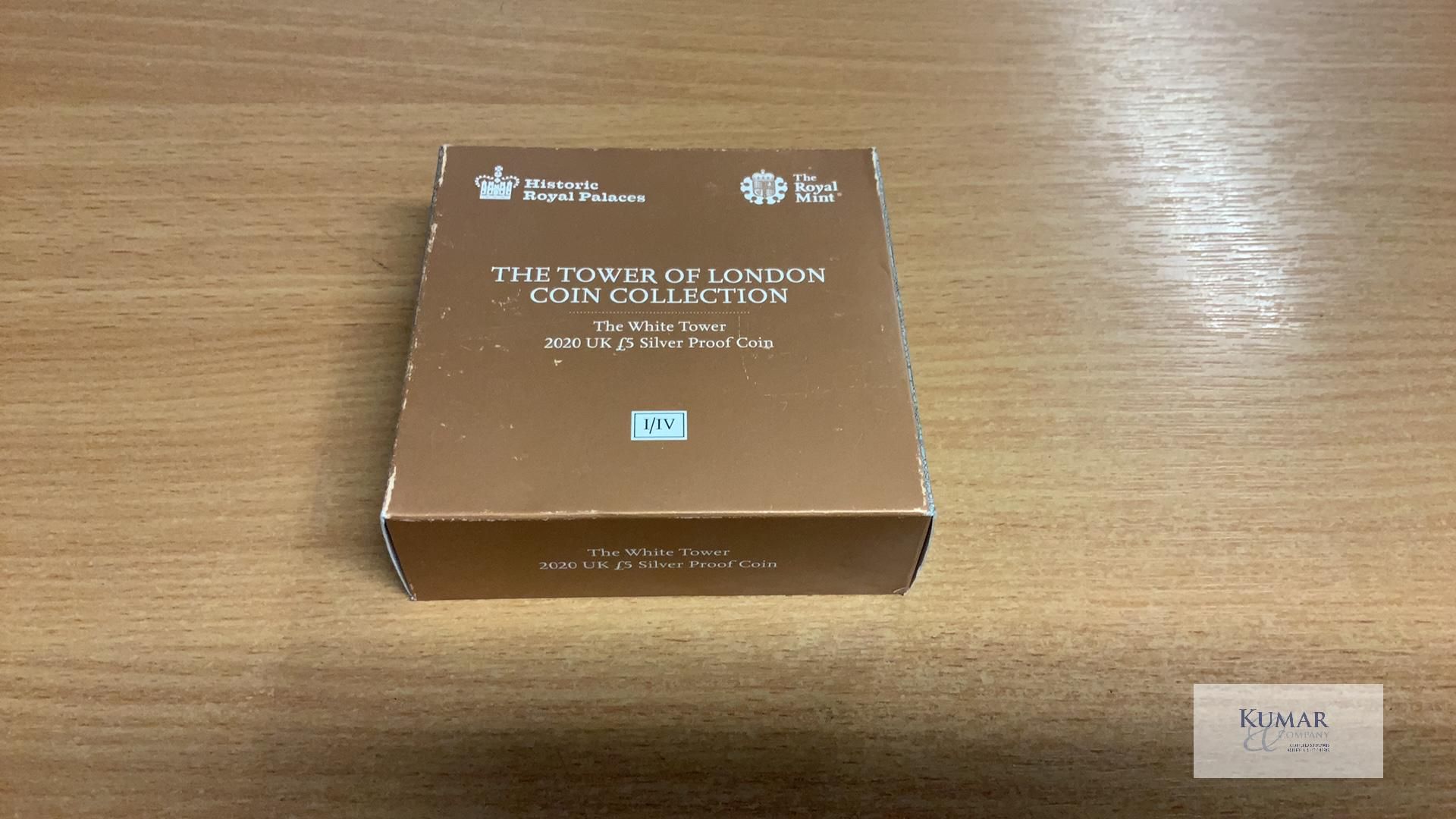 The Royal Mint Collection- The Tower of London Coin Collection. The White Tower 2020 UK £5 Silver