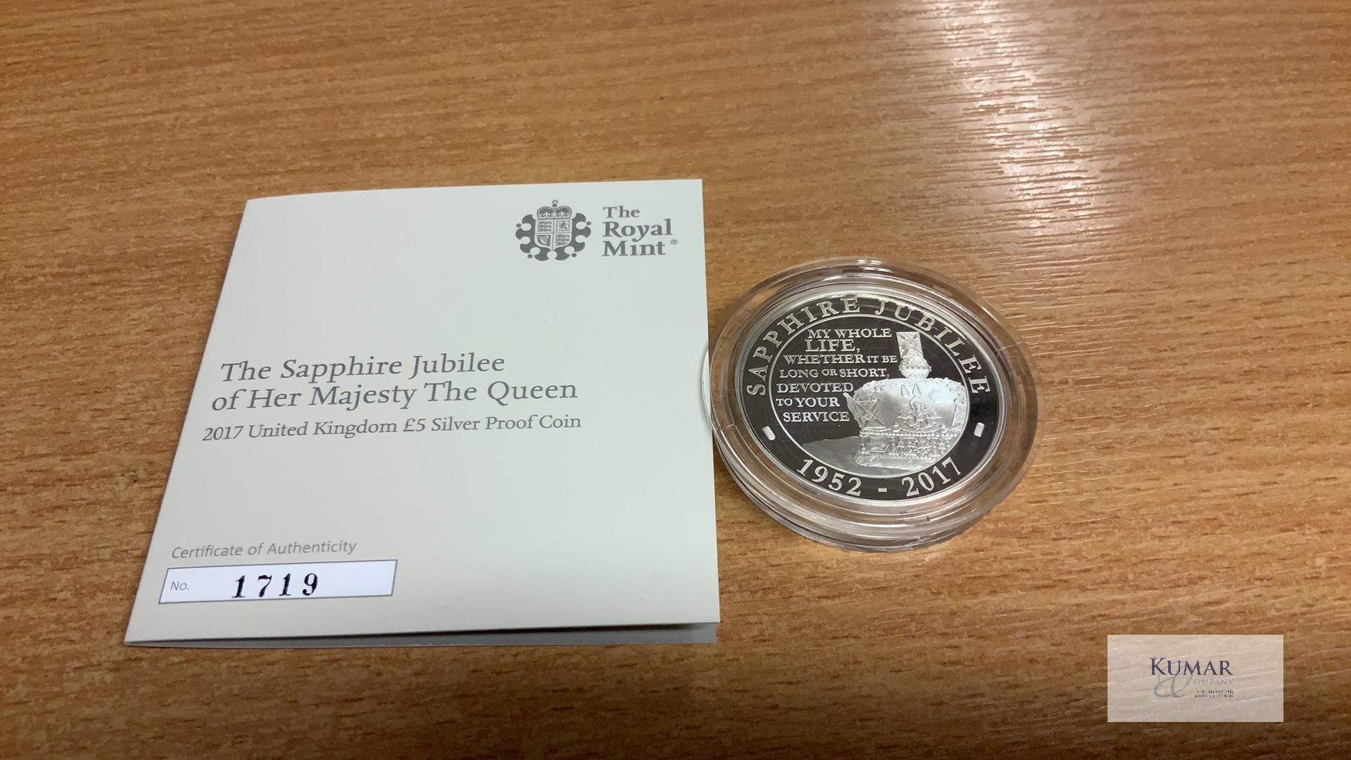 The Royal Mint Coin- Shine Through The Ages 65 Years Of Loyalty And Affection The Sapphire Jubilee - Image 4 of 4
