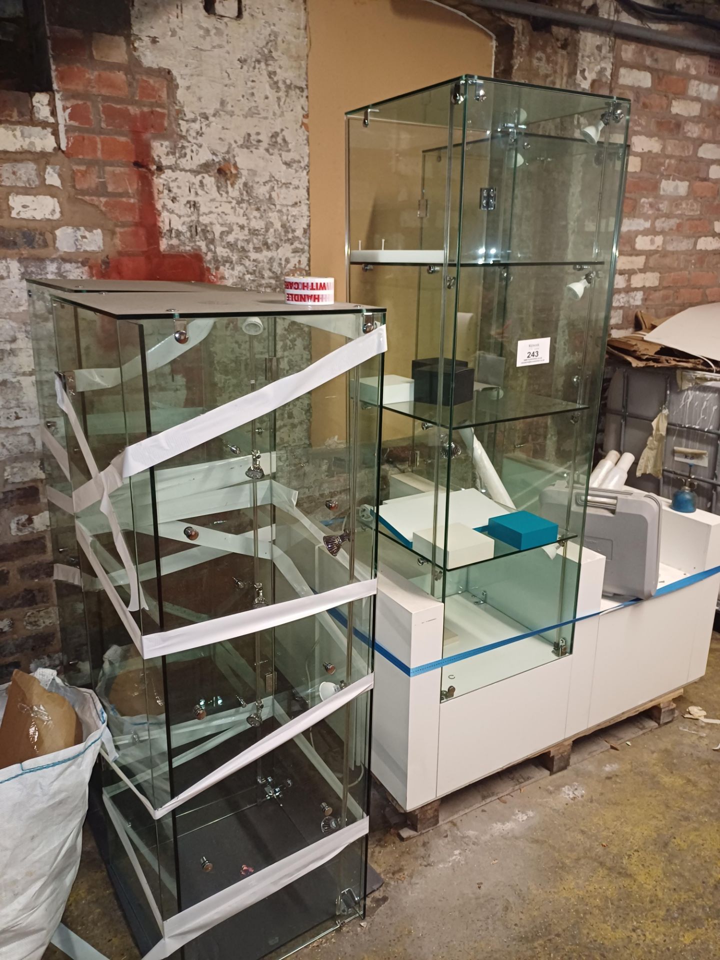 4: Glass Cabinets with Stand Displays
