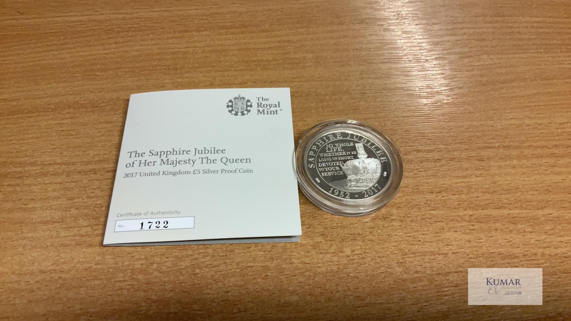 The Royal Mint Coin- Shine Through The Ages 65 Years Of Loyalty And Affection The Sapphire Jubilee - Bild 4 aus 4