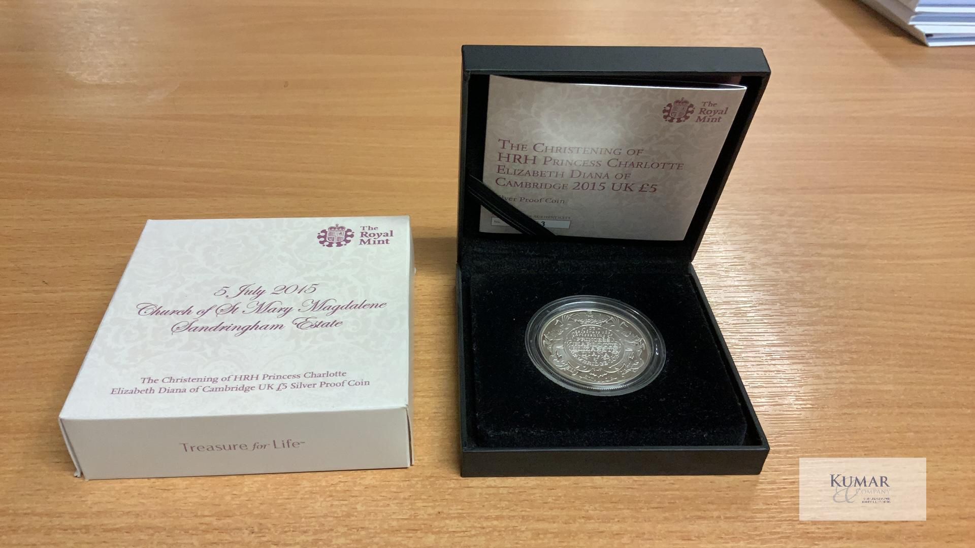 The Royal Mint Coin- 5th July 2015 Church of Mary Magdalene Sandringham Estate The Christening of - Image 2 of 4
