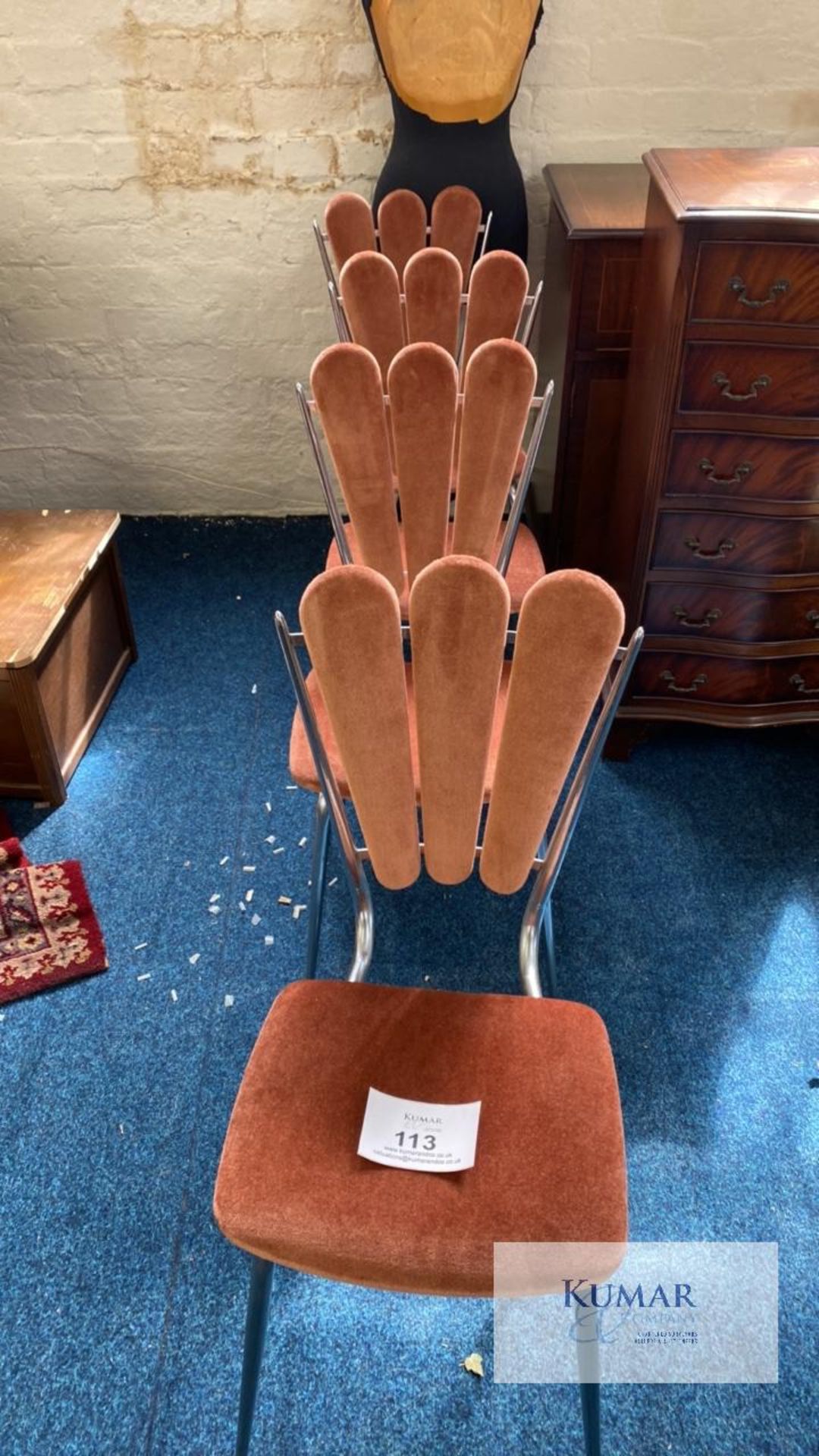 4 Retro Dining Chairs - Image 2 of 4