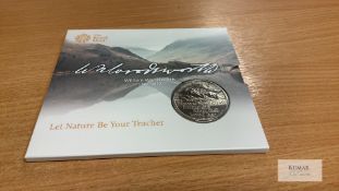 The Royal Mint Coin- William Wordsworth 2020 UK £5 Brilliant Uncirculated Coin 1770-1850