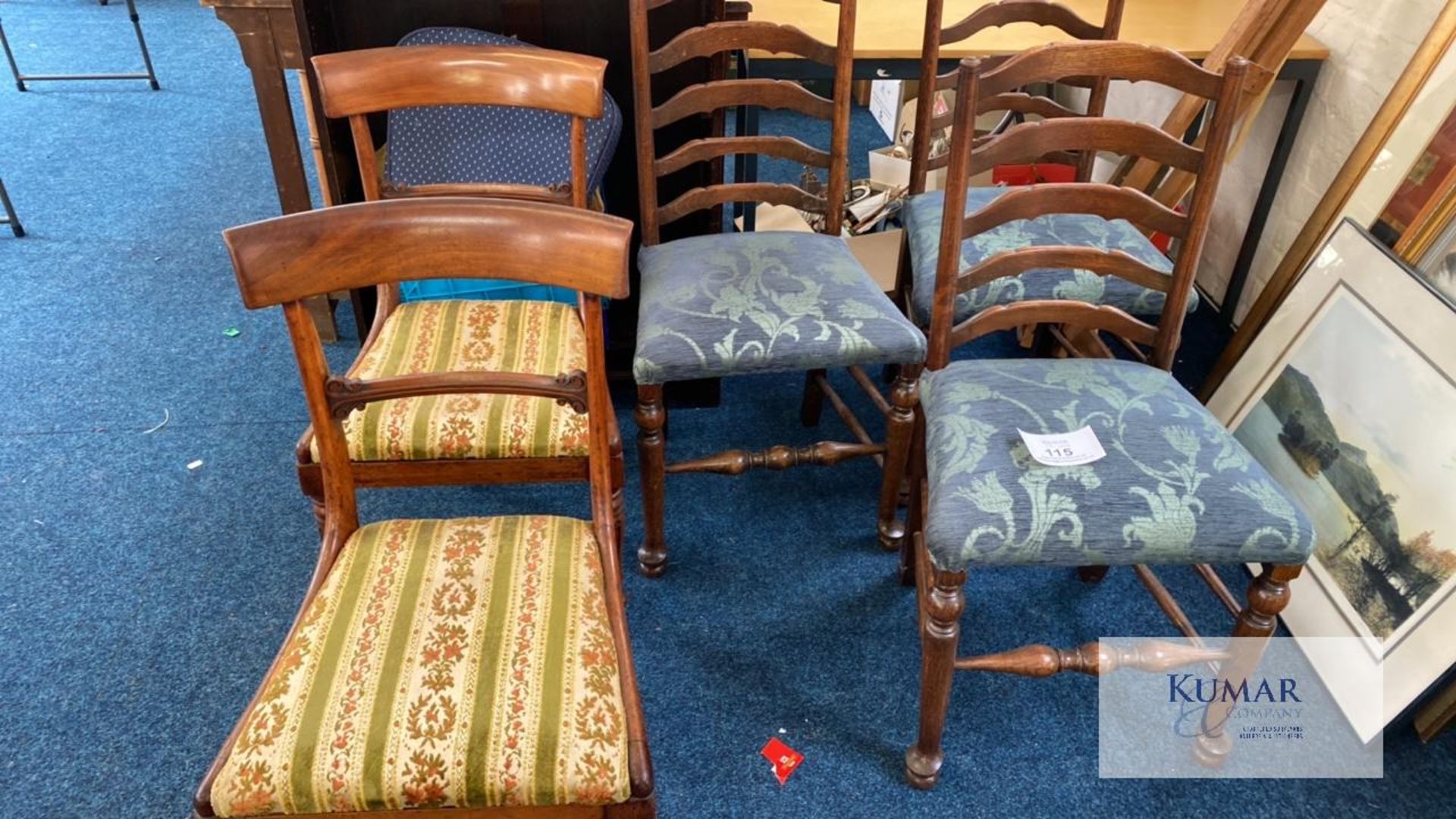 5 Assorted Dining Chairs - Bild 4 aus 4
