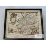 6: Various Pictures, Paintings, Drawings Etc - As Shown Including Saxton Map of Warwick &