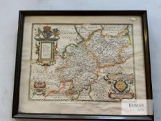 6: Various Pictures, Paintings, Drawings Etc - As Shown Including Saxton Map of Warwick &