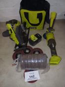 Ryobi Grinder - Model R18AG - Serial No: 4443103355933 (2018) Ryobi Circular Saw - Model R18CSP -