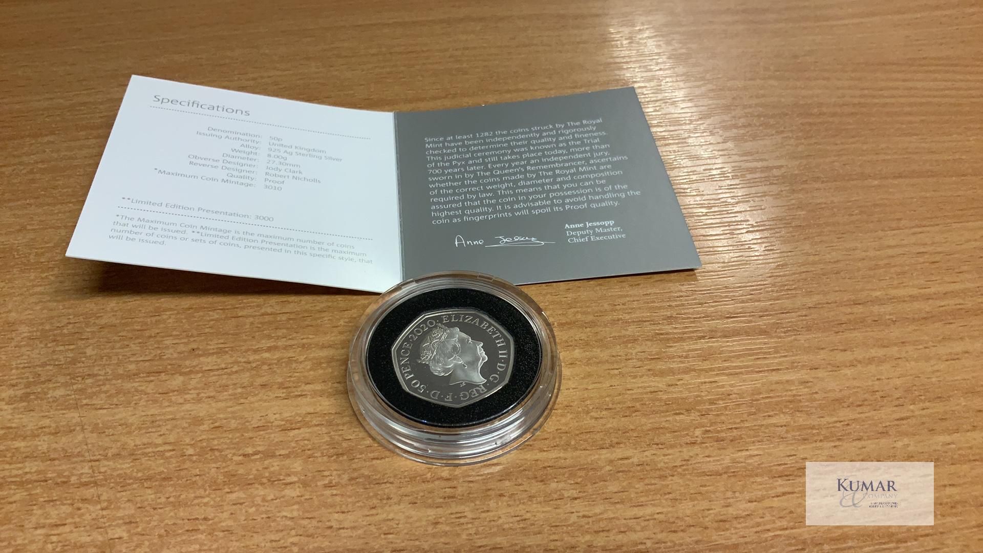 The Royal Mint Coin- Tales of the Earth - The Dinosauria Collection Hylaeosaurus 2020 UK 50p - Image 3 of 4