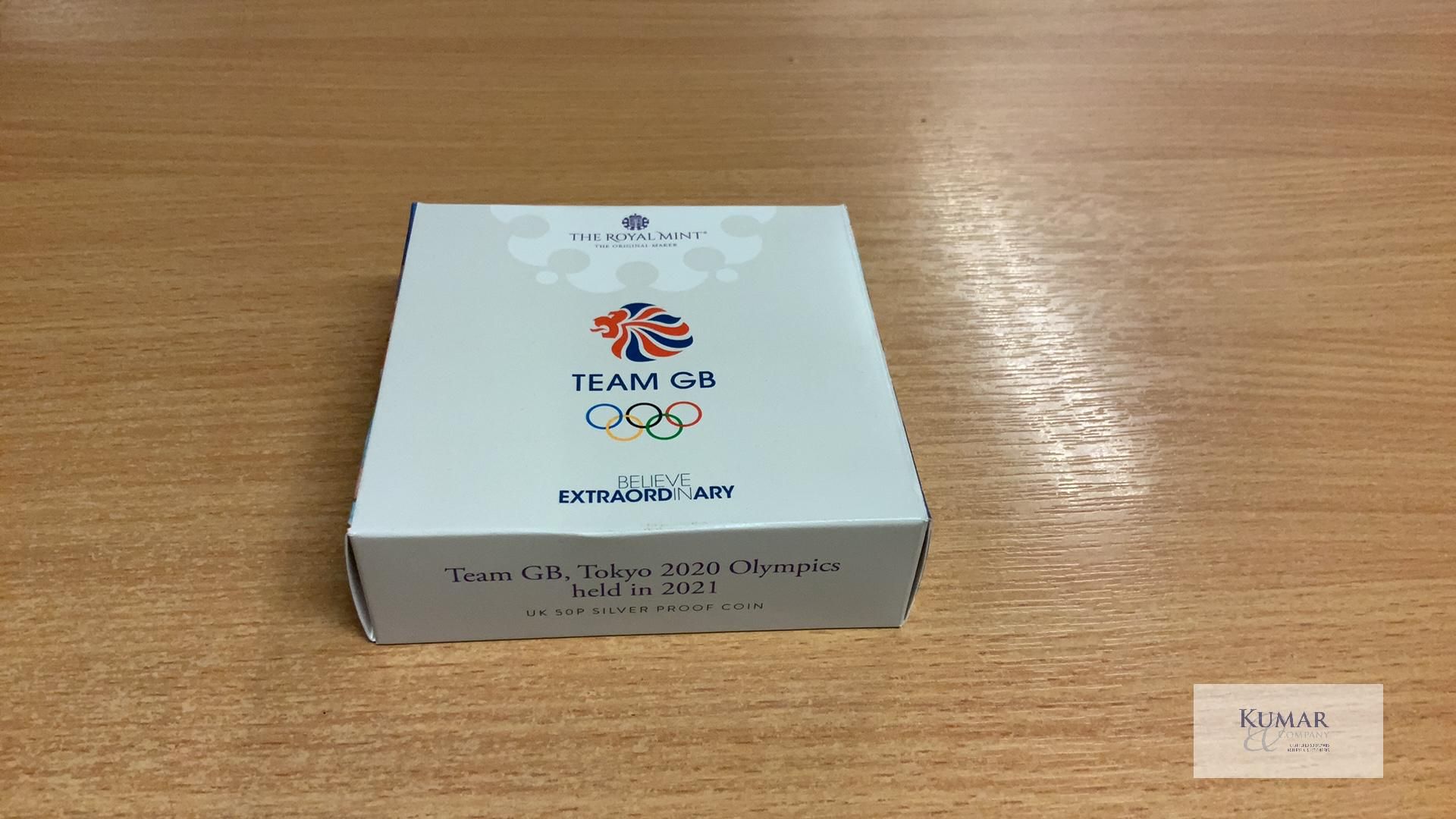 The Royal Mint Coin- Team GB Tokyo 2020 Olympics Held in 2021 2021 UK 50p Silver Proof Coin