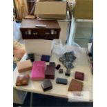 Mixed lot of Vintage Jewellery Boxes, Carry Case and Pouches